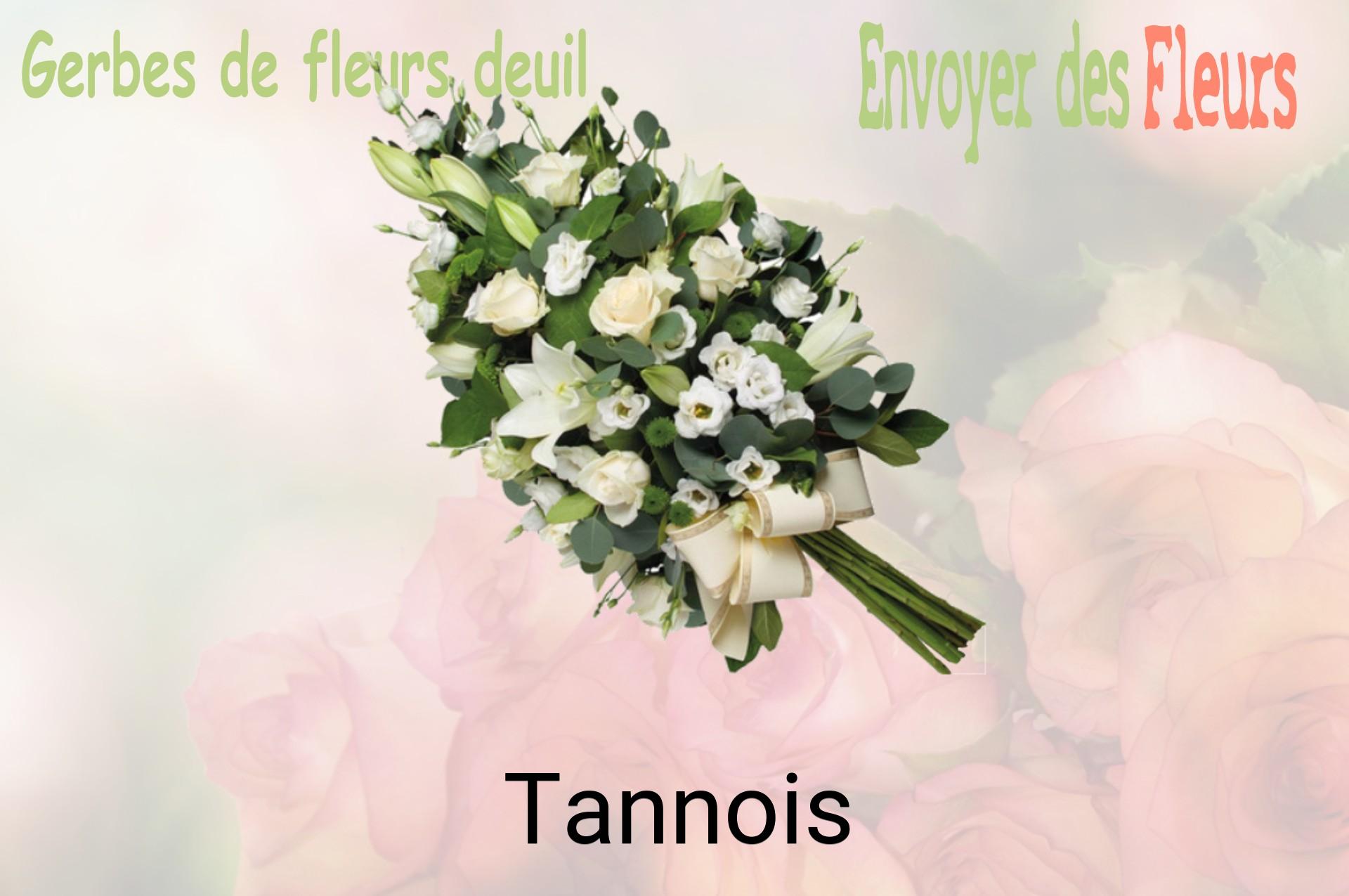 Gerbe de fleurs de deuil livrée à Tannois